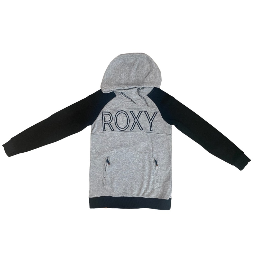Roxy Women’s Liberty Black and Gray Hoodie, Size XS